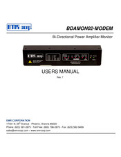 EMR BDAMON02-MODEM User Manual