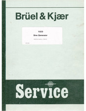 BRUEL & KJAER 1023 Service Manual