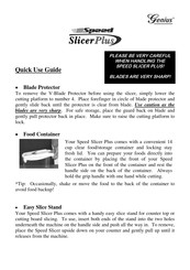 Genius Speed Slicer Plus Quick Use Manual