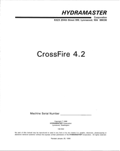 HydraMaster CrossFire 4.2 Owner's Manual