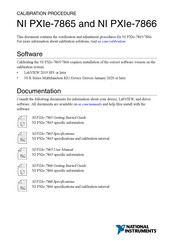 National Instruments PXIe-7866 Calibration Procedure