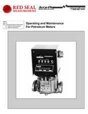 Accu-Flo Meter Service RED SEAL MEASUREMENT neptune Operating And Maintenance