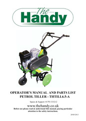 The Handy THTILL6.5-A Operator's Manual And Parts List