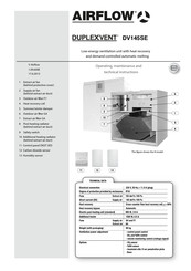 Airflow DUPLEXVENT DV145SE Operating, Maintenance And Technical Instructions