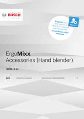 Bosch ErgoMixx MSM6 N AU Series Instruction Manual