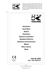 Team Kalorik TKG M 1004 Operating Instructions Manual