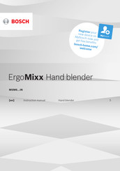 Bosch ErgoMixx MSM6 IN Series Instruction Manual