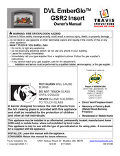Travis Industries DVL EmberGlo GSR2 Insert Owner's Manual