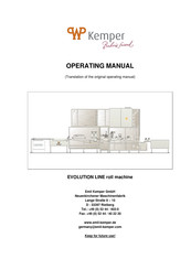 Kemper EVOLUTION LINE Operating Manual