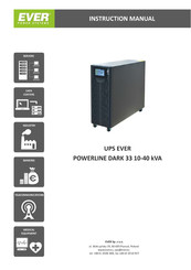 Ever Power Systems POWERLINE DARK 33 15kVA Instruction Manual