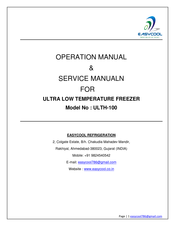 EasyCool ULTH-100 Operation Manual Service Manual