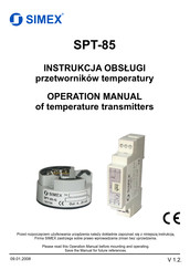 Simex SPT-85 Operation Manual