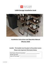 Hastings LOOK Storage Instruction And Installation Book