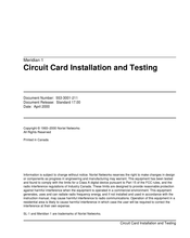 Nortel Meridian 1 Installation Manual