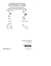 Kohler K-10589 Installation And Care Manual