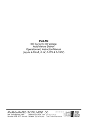 AMALGAMATED INSTRUMENT PM4-AM Operation And Instruction Manual