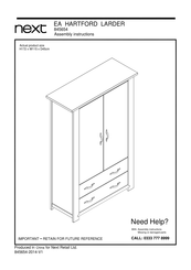 Next EA HARTFORD LARDER 845654 Assembly Instructions Manual