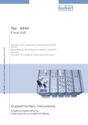 Burkert FreeLINE 8645 Supplementary Instructions Manual