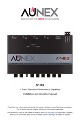 Aunex AP-4EQ Installation And Operation Manual