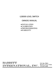 BABBITT LS8000 Owner's Manual