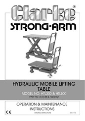 Clarke STRONG-ARM HTL300 Operation & Maintenance Instructions Manual