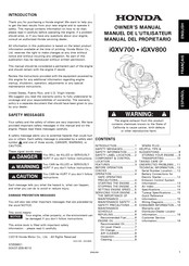 Honda iGXV700 Owner's Manual