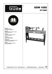Gude 11420 Translation Of Original Operating Instructions