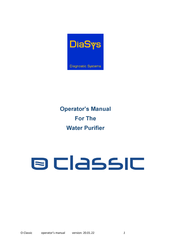 DiaSys O-Classic Operator's Manual