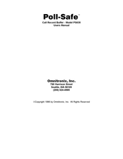 Omnitronix Poll-Safe PS635 User Manual