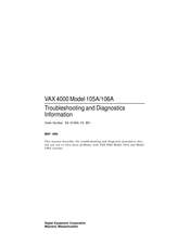 Digital Equipment VAX 4000 105A Troubleshooting And Diagnostics Information
