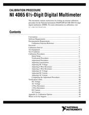 National Instruments PCIe 4065 Calibration Procedure