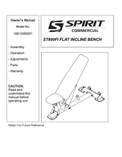 Spirit Commercial 168129800FI Owner's Manual