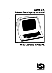 Lear Siegler ADM 3A Operator's Manual