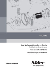 Nidec LEROY-SOMER TAL A40 Installation And Maintenanace Manual