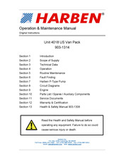 HARBEN 4018 US Van Pack Operation & Maintenance Manual