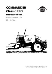 Hardi COMMANDER Classic PRO Instruction Book