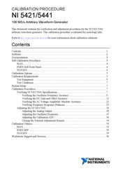 NI 5441 Calibration Procedure