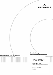 Baumuller DSD 71 Commissioning And Maintenance Instructions