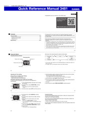 Casio 3481 Quick Reference Manual