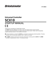Oriental motor SCX10 Startup Manual