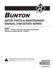 Textron BUNTON 2180 ESTATE Series Setup, Parts & Maintenance