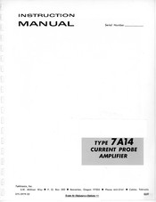 Tektronix 7A14 Instruction Manual