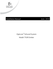 Global Traffic Technologies Opticom 792R Installation Manual