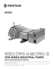 Pentair Myers CPM Series Installation And Service Manual