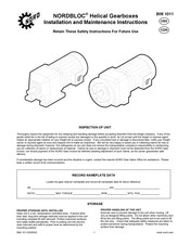 nord NORDBLOC SK 172 Installation And Maintenance Instructions Manual