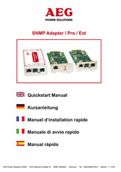 AEG SNMP-mini Quick Start Manual