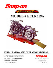 Snap-On DESPERADO EELR319A Installation And Operation Manual