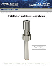 NOSHOK KING-GAGE ES2 5502 Installation And Operation Manual