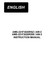 JUKI AMS-221F3020RSW/AW-3 Instruction Manual
