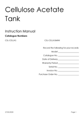 Cleaver Scientific CSL-CELLASMINI Instruction Manual